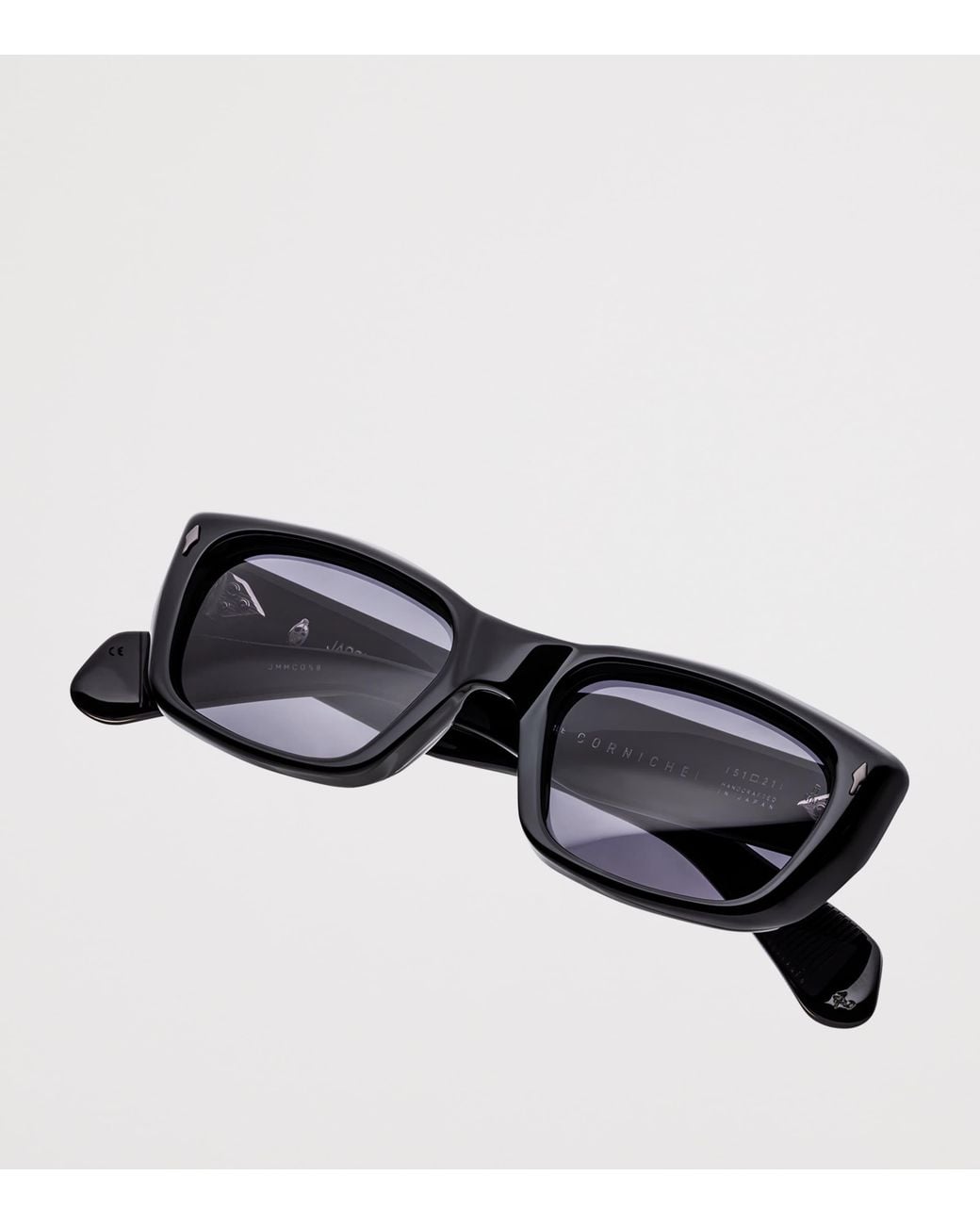 Jacques Marie Mage Black Corniche Rectangle Sunglasses