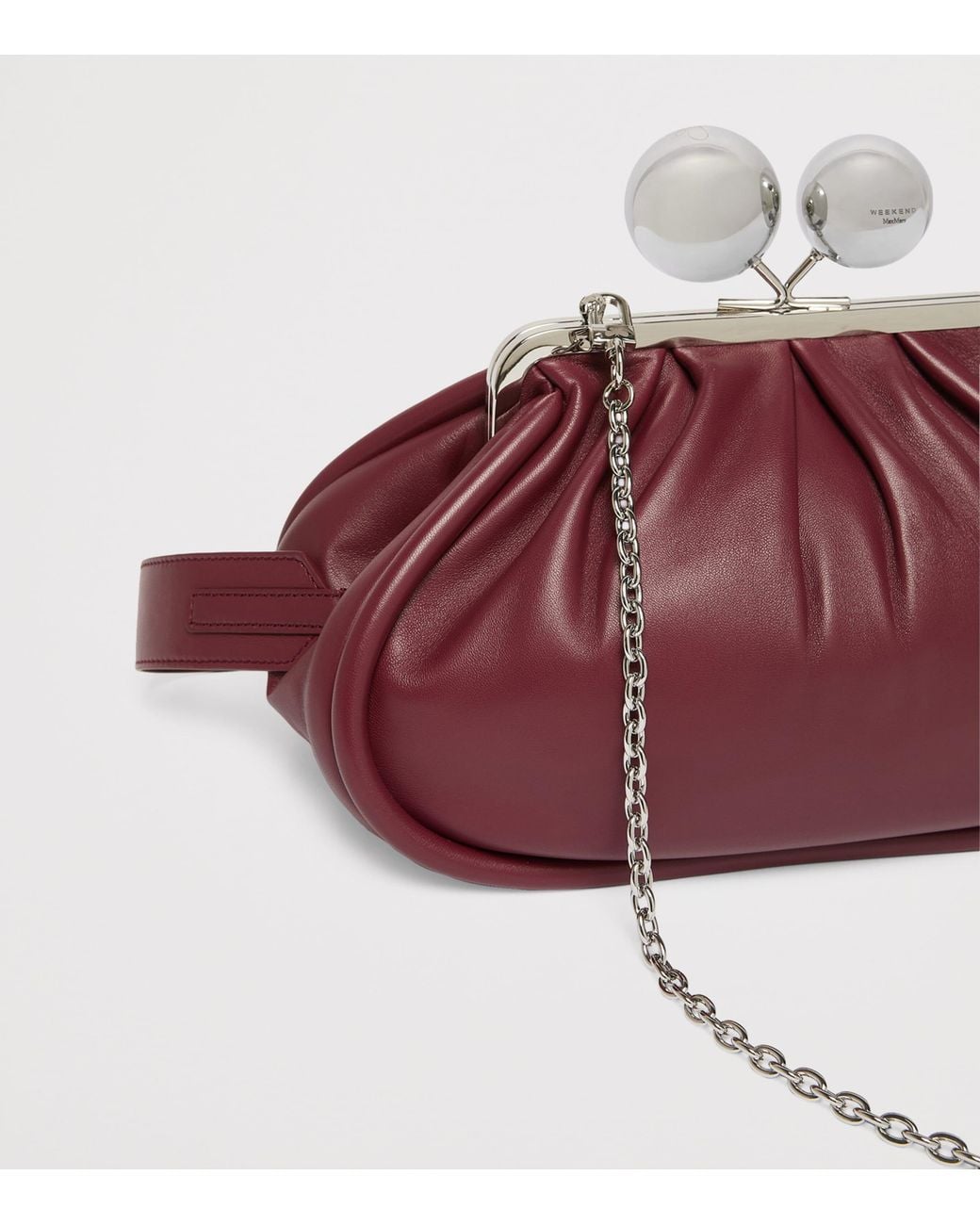 Weekend by Maxmara Red Medium Leather Pasticcino Clutch Bag