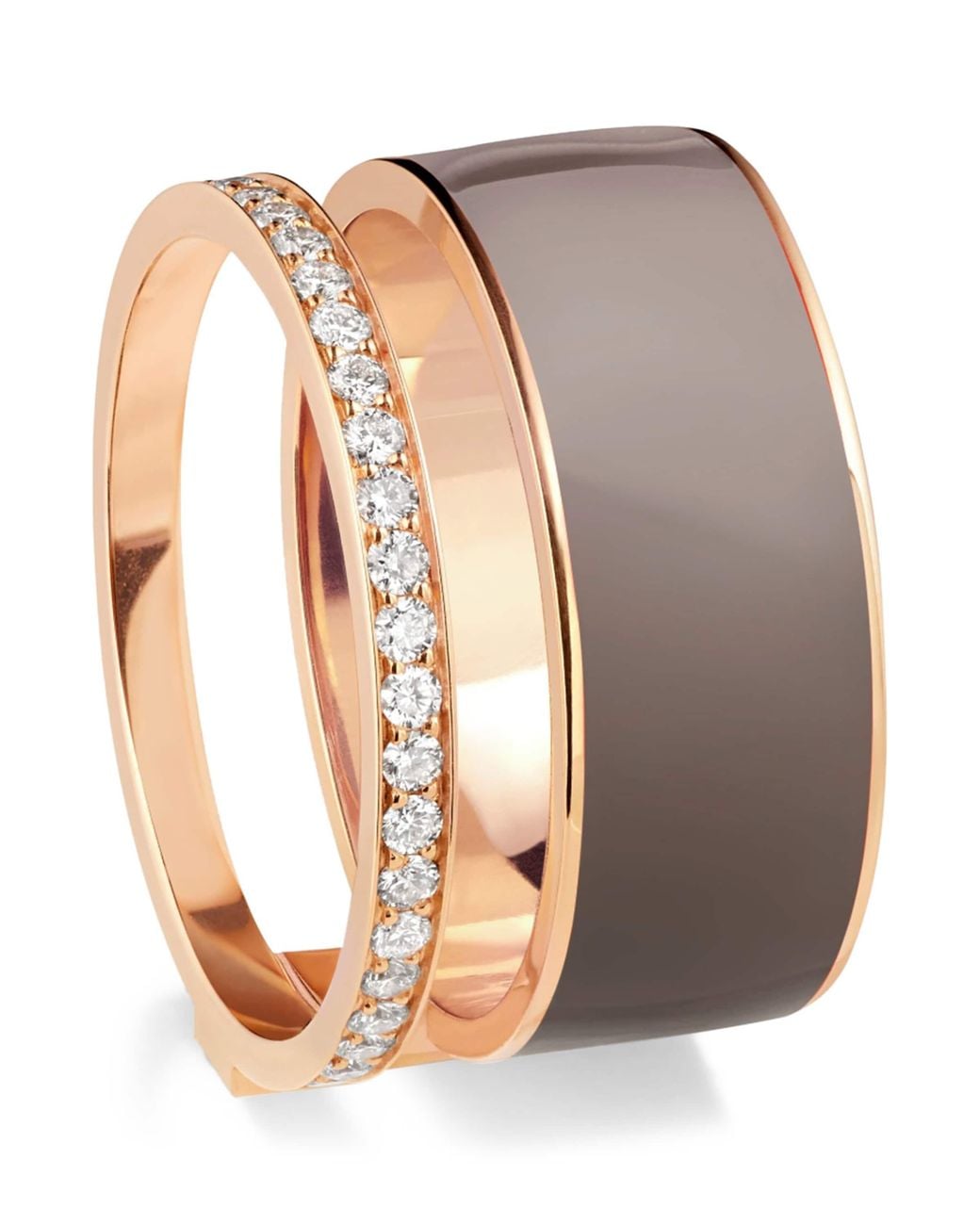 Repossi Metallic And Diamond Lacquer Berbere Ring
