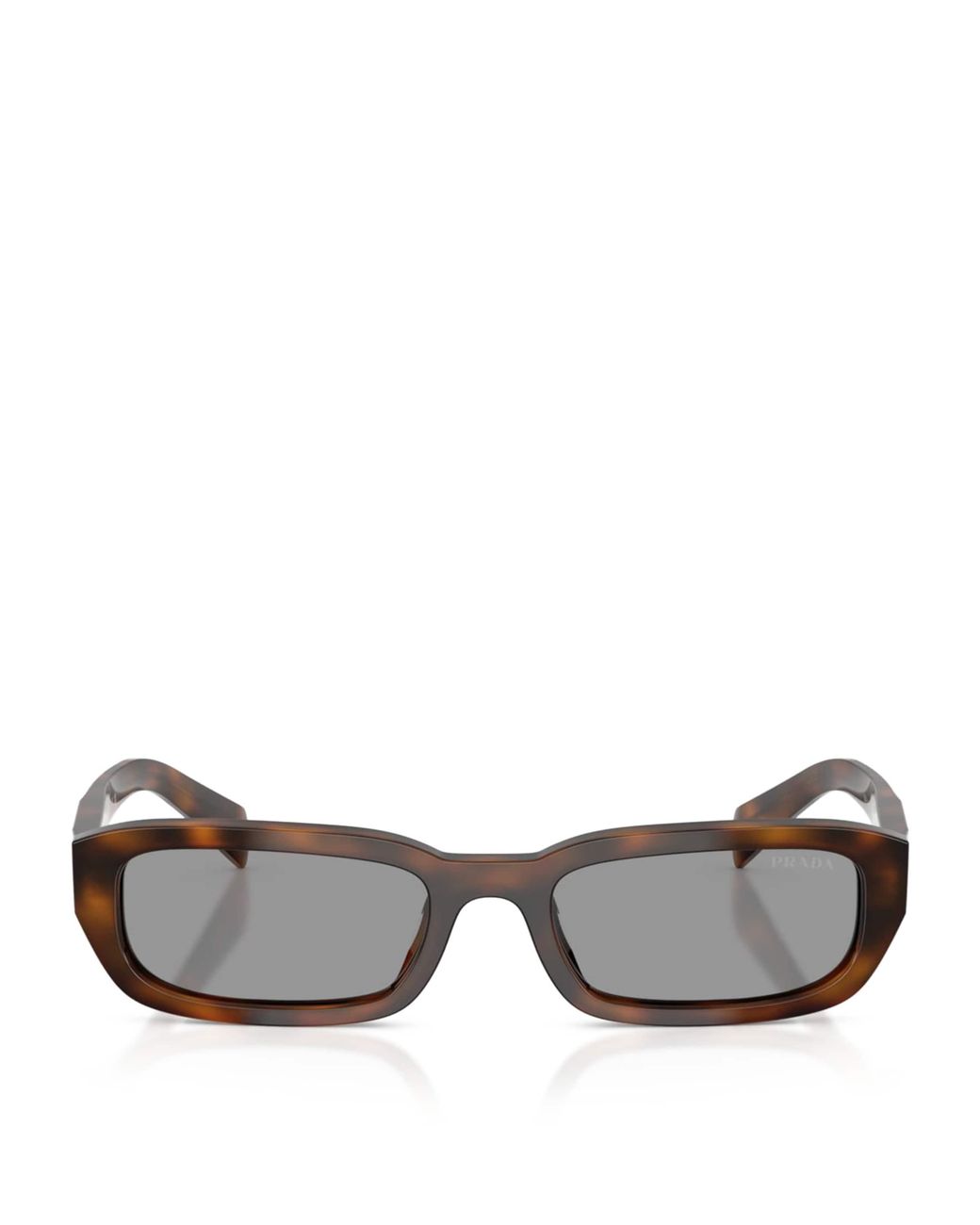 Prada Brown Tortoiseshell Rectangle Sunglasses