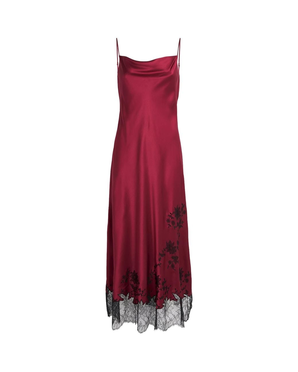Carine Gilson Red Silk Long Hanae Nightdress