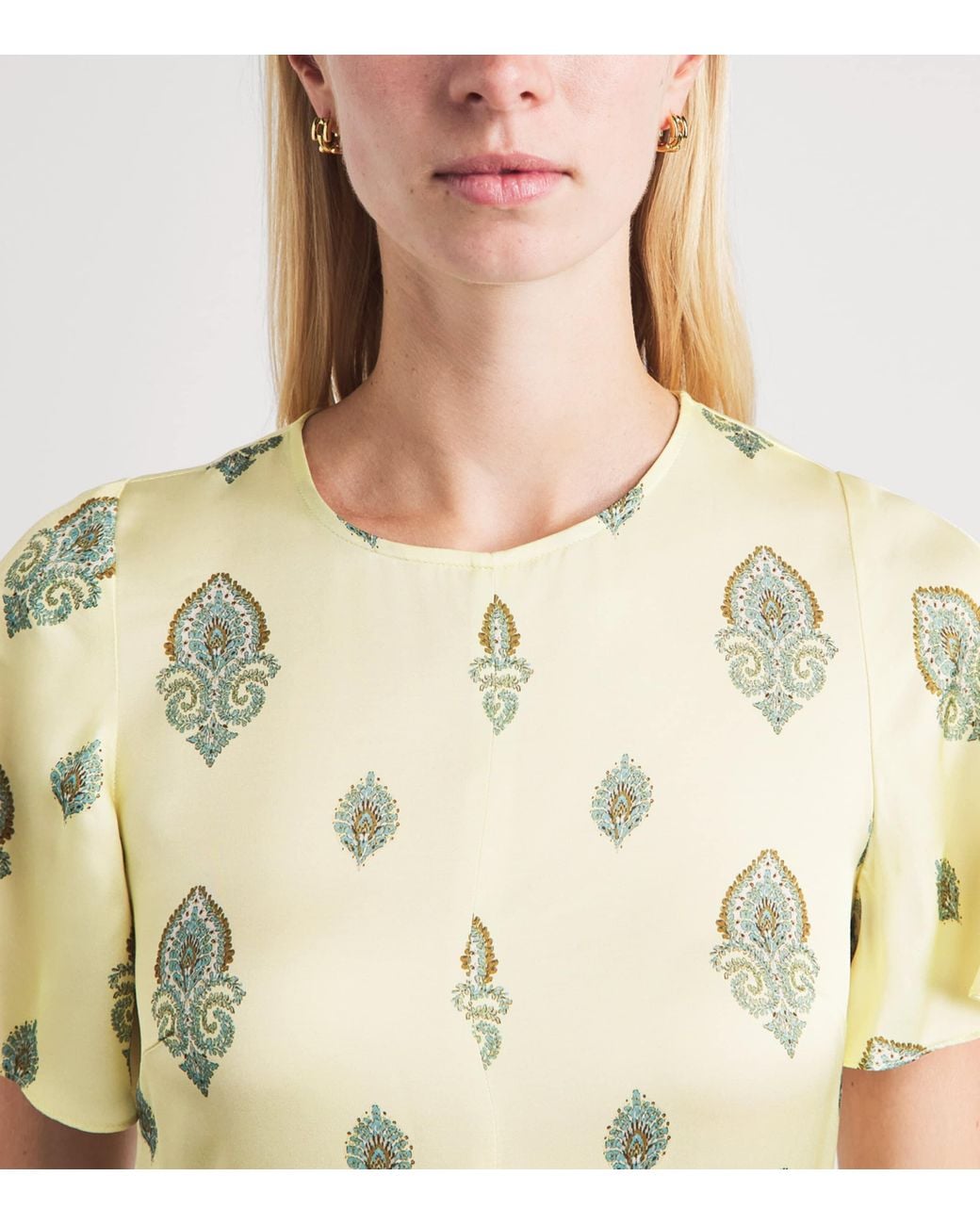 Sandro Metallic Paisley Print Maxi Dress