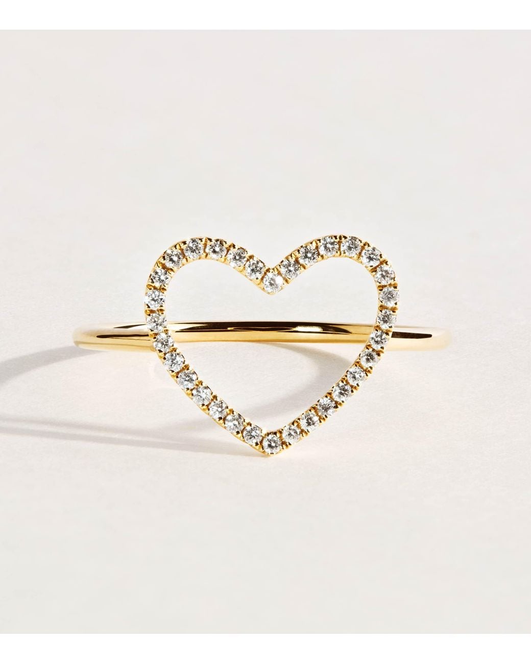 Rosa De La Cruz Natural And Diamond Love Heart Ring