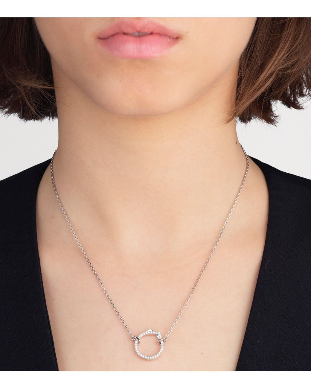 Repossi Metallic And Diamond Antifer Pendant Necklace