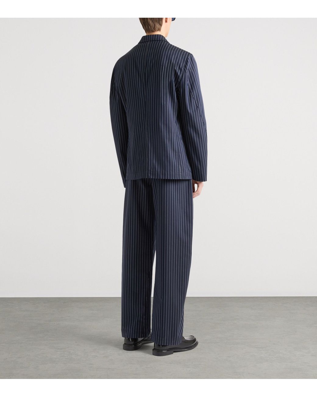 Givenchy Blue Stripe Couture Seam Trousers for men