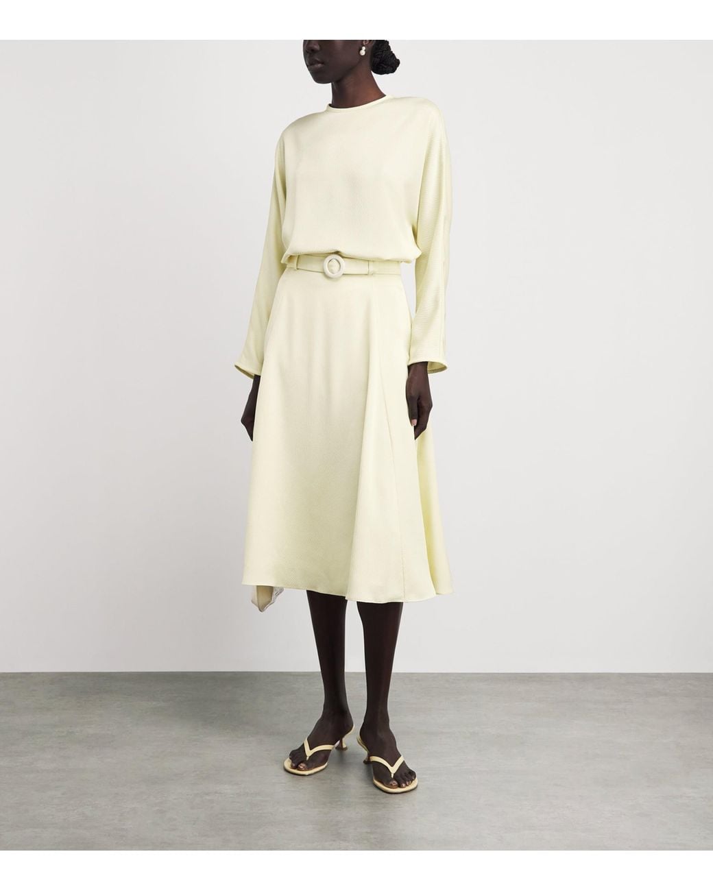 Edeline Lee White Textured Blouse