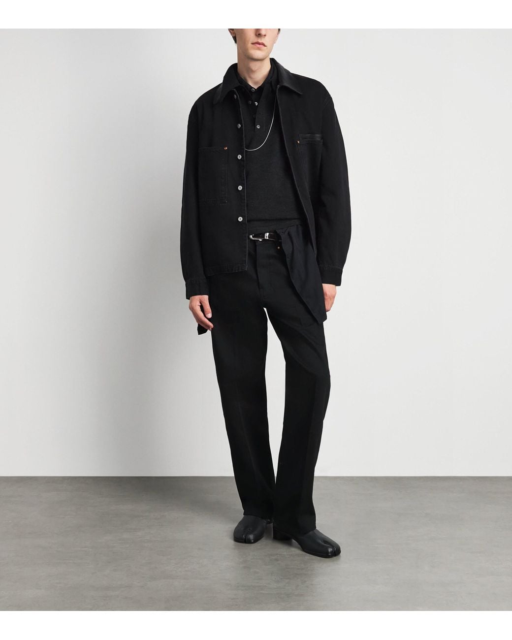 Lemaire Black Selvedge Straight Jeans for men