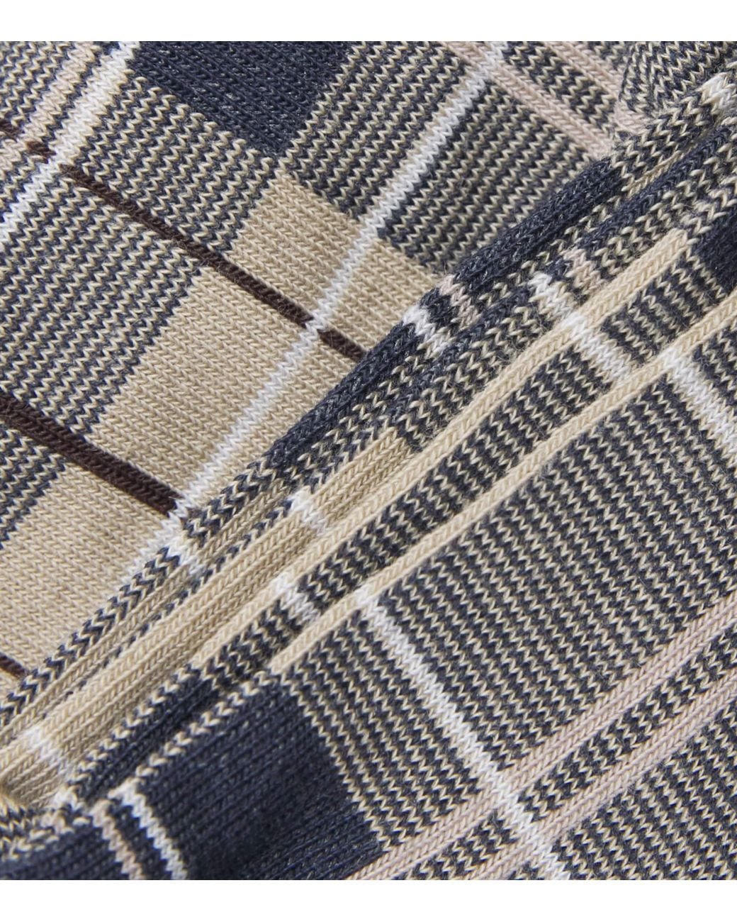 Barbour White Cotton-Blend Tartan Blyth Socks for men