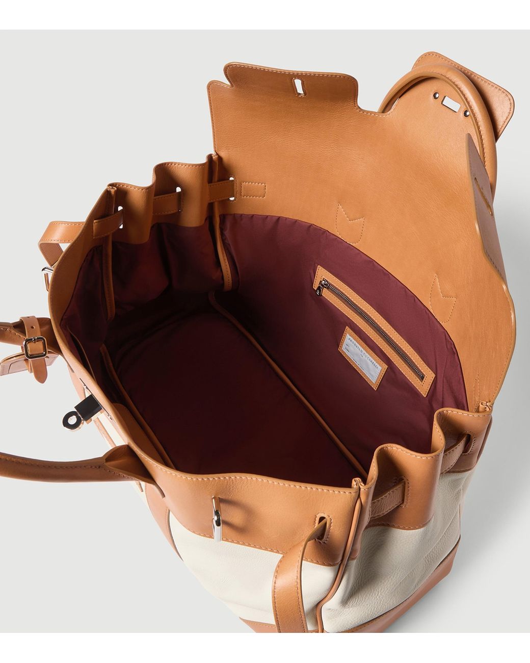 Brunello Cucinelli Brown Grained Leather Country Holdall for men