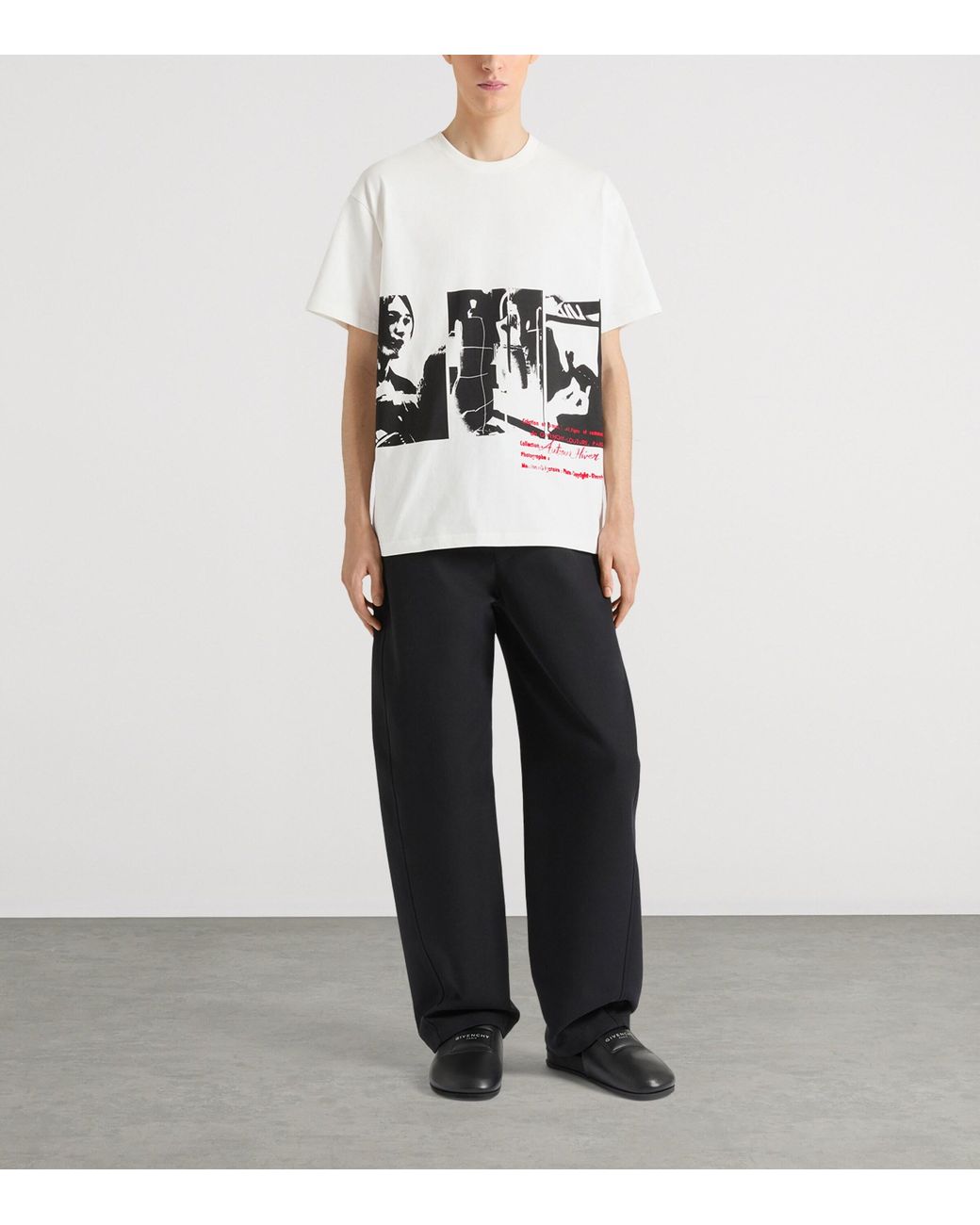 Givenchy White Cotton Printed T-Shirt for men