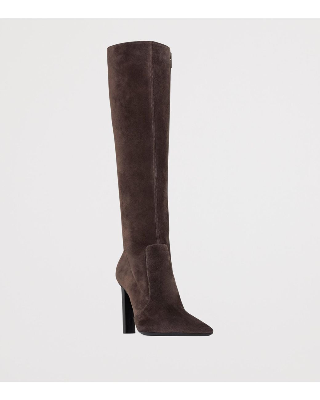 Saint Laurent Brown Leather Francoise Knee-High Boots 95