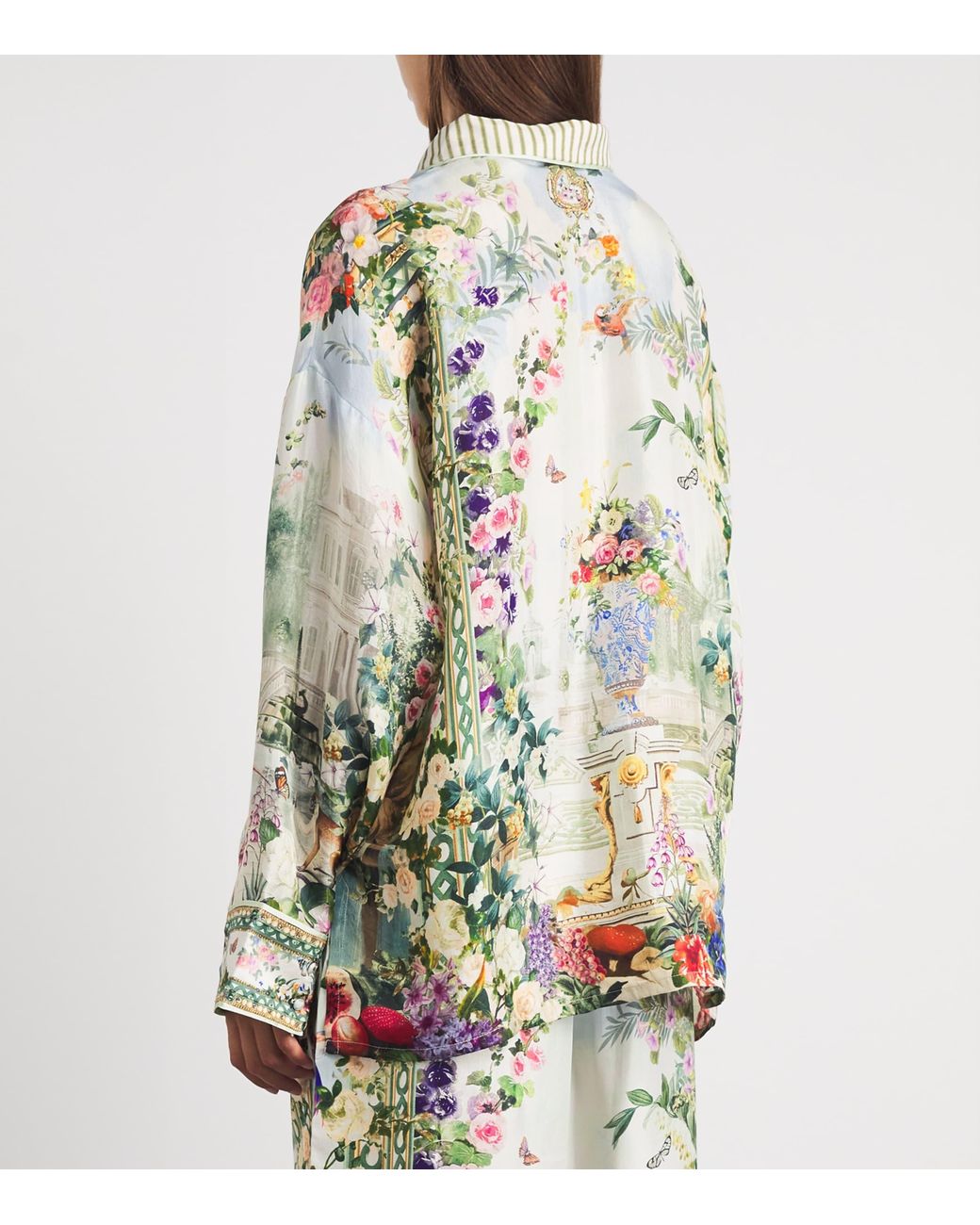 Camilla Green Silk Art For The Empress Shirt