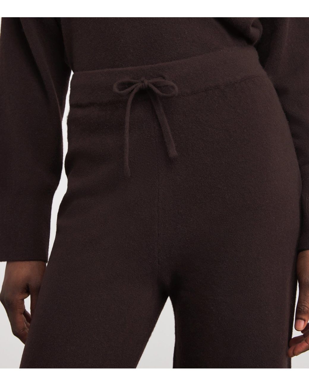 Yves Salomon Brown Merino Wool Straight Trousers