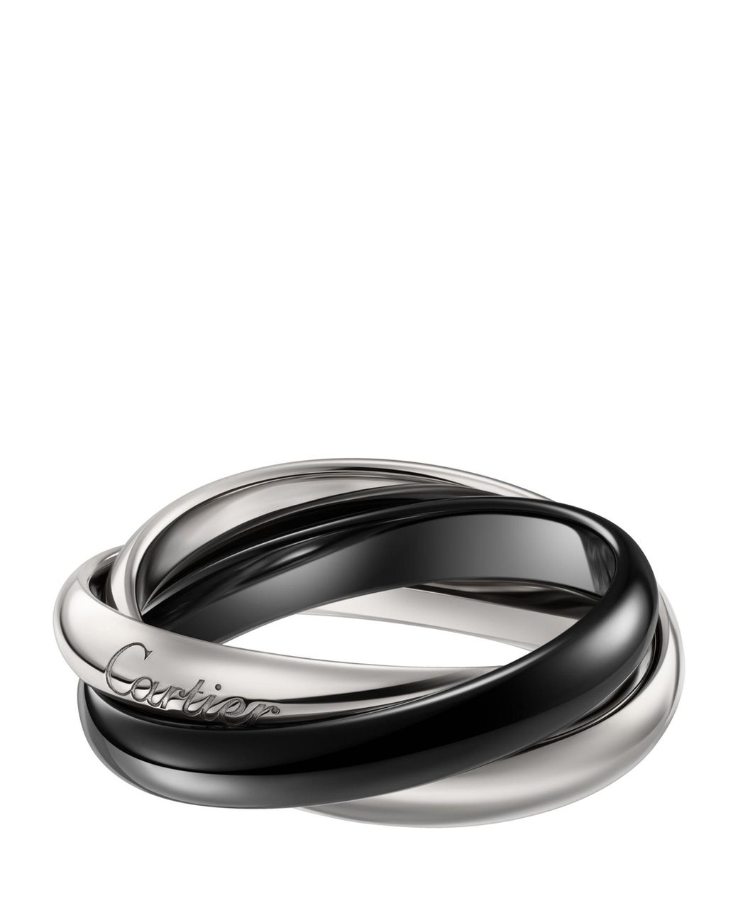 Cartier Medium And Ceramic Trinity Ring in Black Lyst