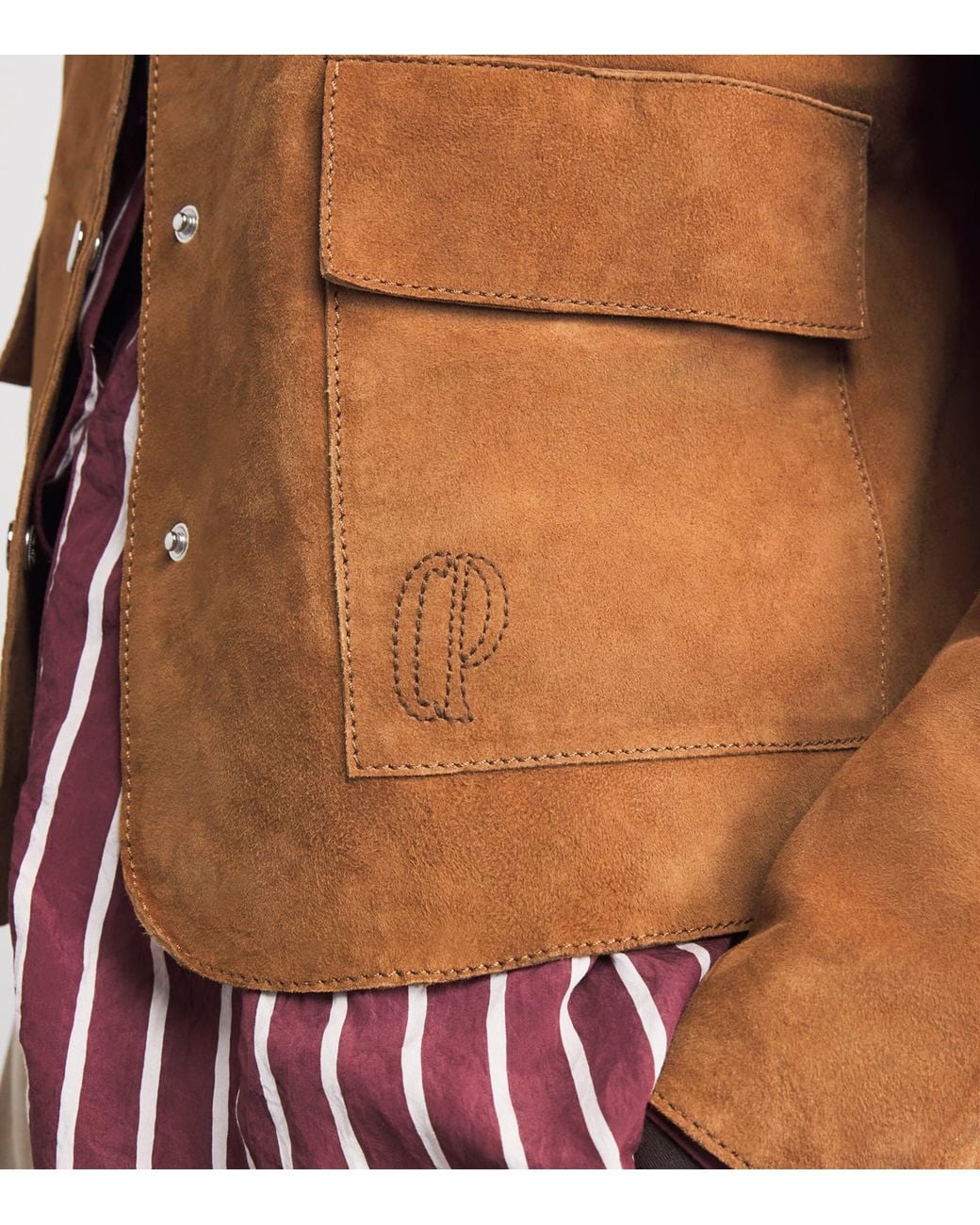 Claudie Pierlot Brown Suede Shirt-Style Jacket