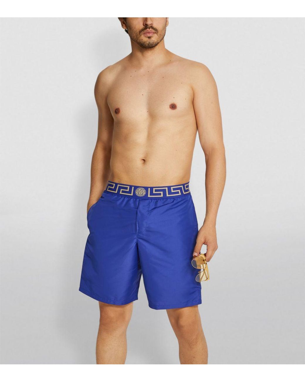 versace shorts blue