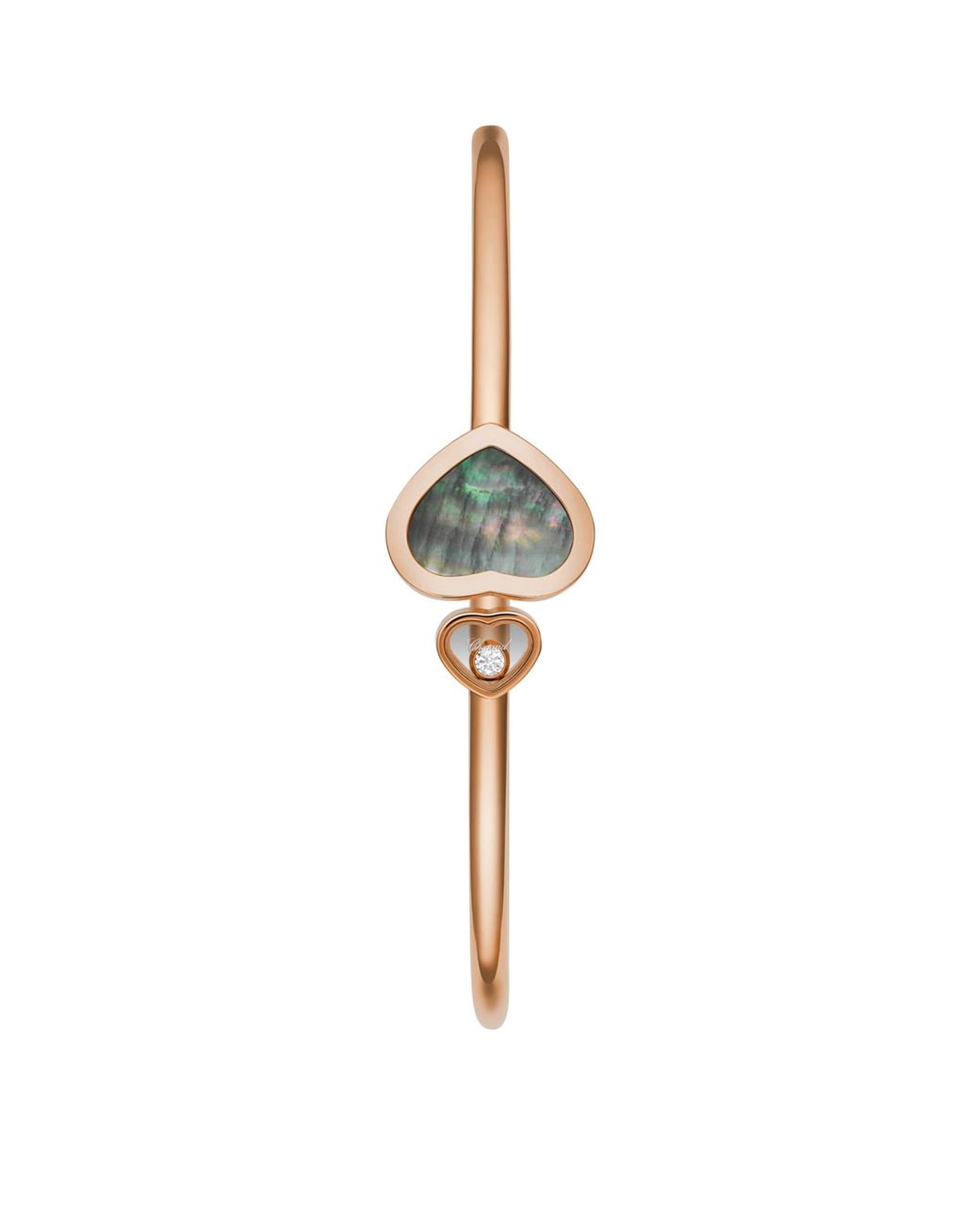 Chopard Metallic And Diamond Happy Hearts Bangle