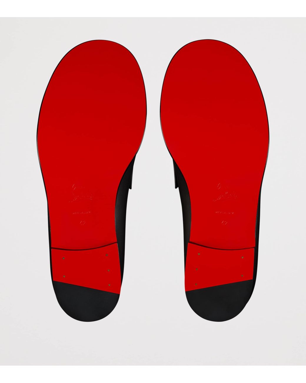 Christian Louboutin Black Circ Leather Loafers for men