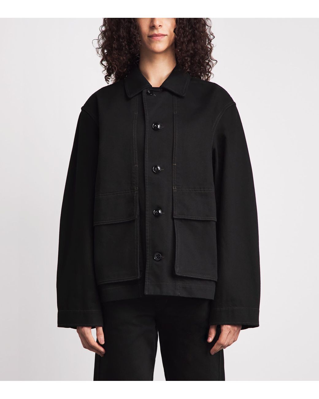 Lemaire Black Boxy Denim Jacket