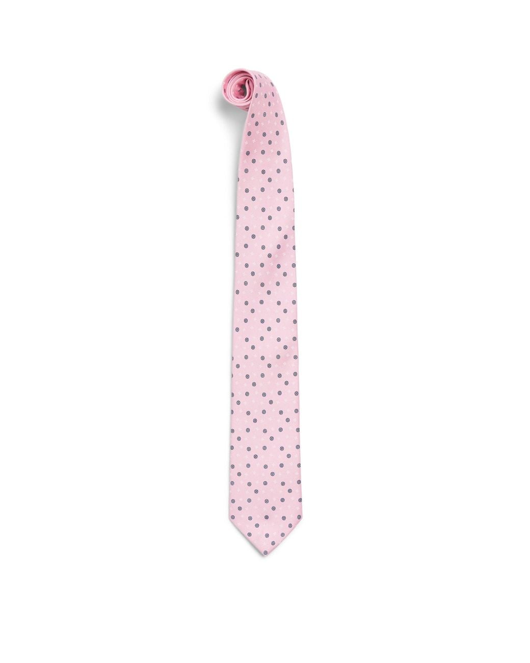 E.MARINELLA Pink Silk Floral Tie for men