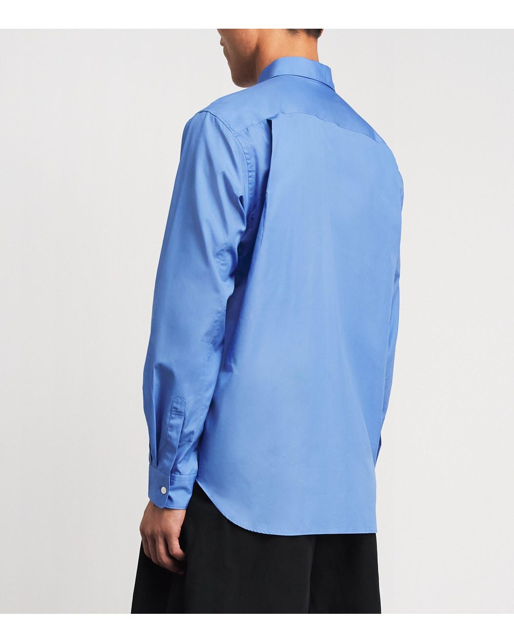 Comme des Garçons Blue Cotton Lace-Detail Shirt for men