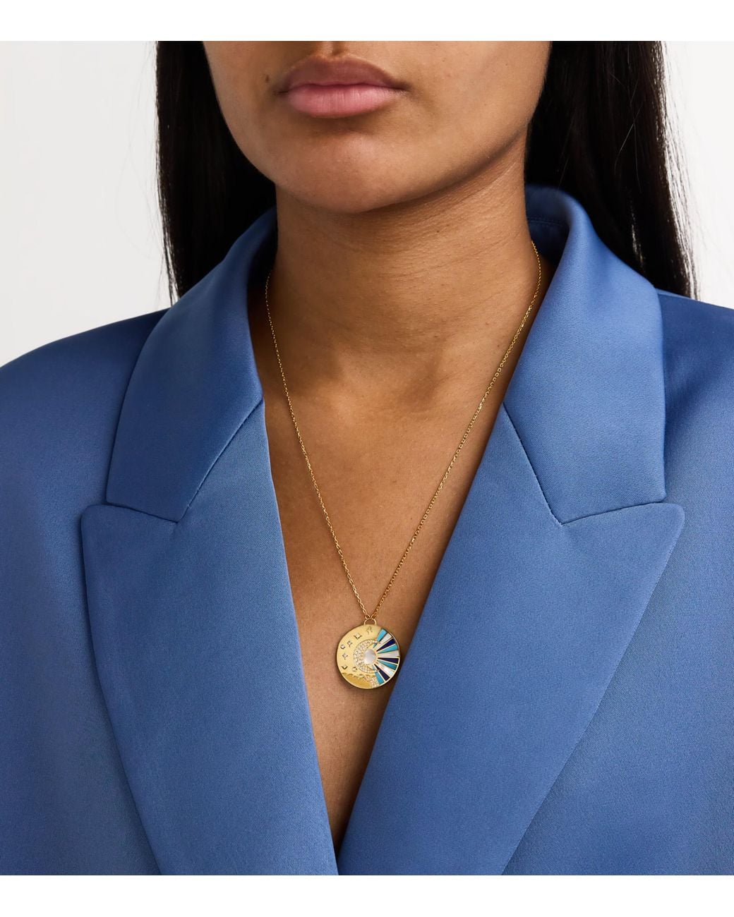 L'Atelier Nawbar Metallic Diamond, Lapis, Pearl And Cosmic Love Necklace