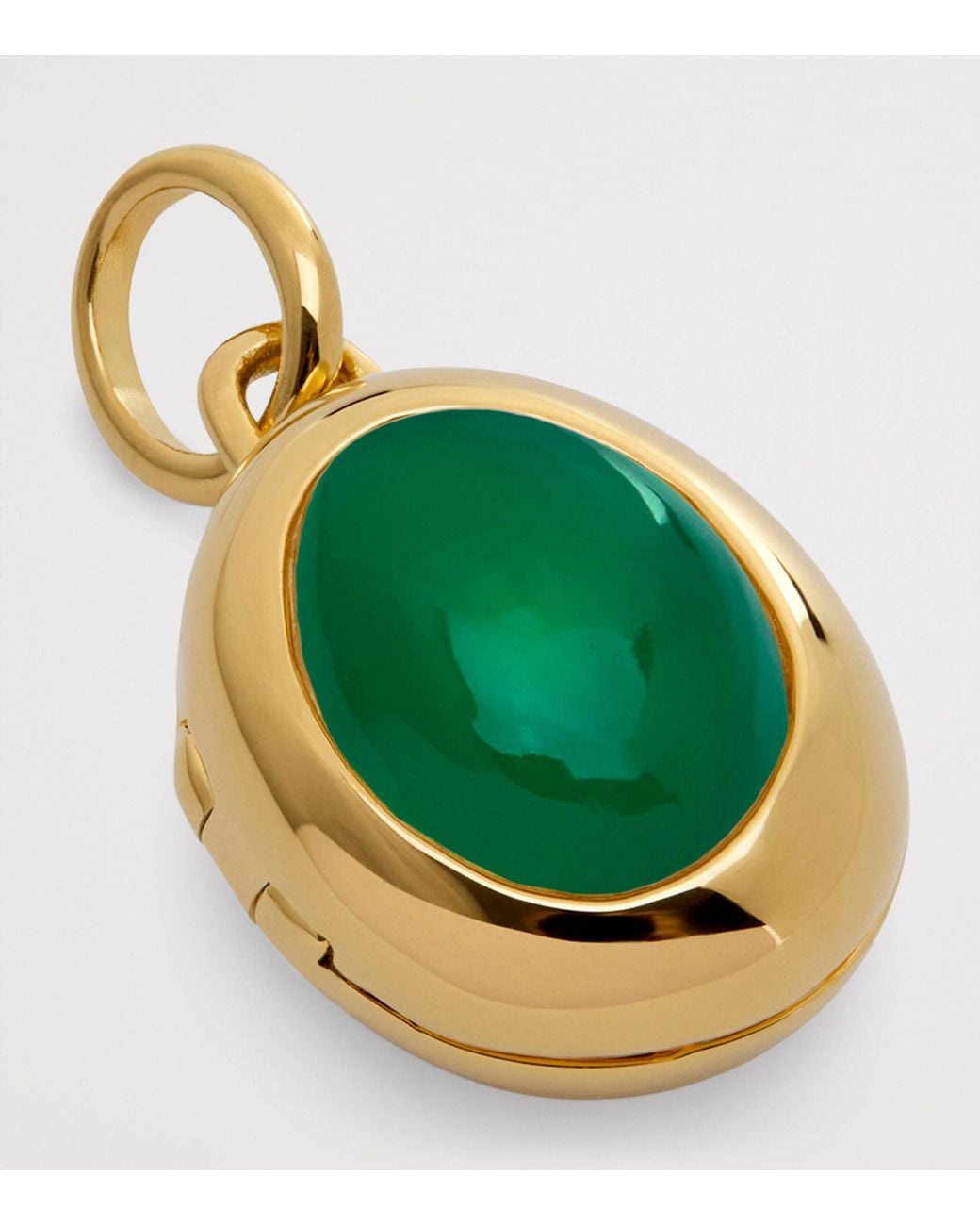 Monica Vinader Green Vermeil And Onyx May Birthstone Locket