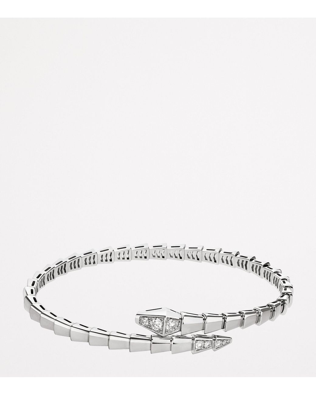 BVLGARI Metallic And Diamond Serpenti Viper Bangle