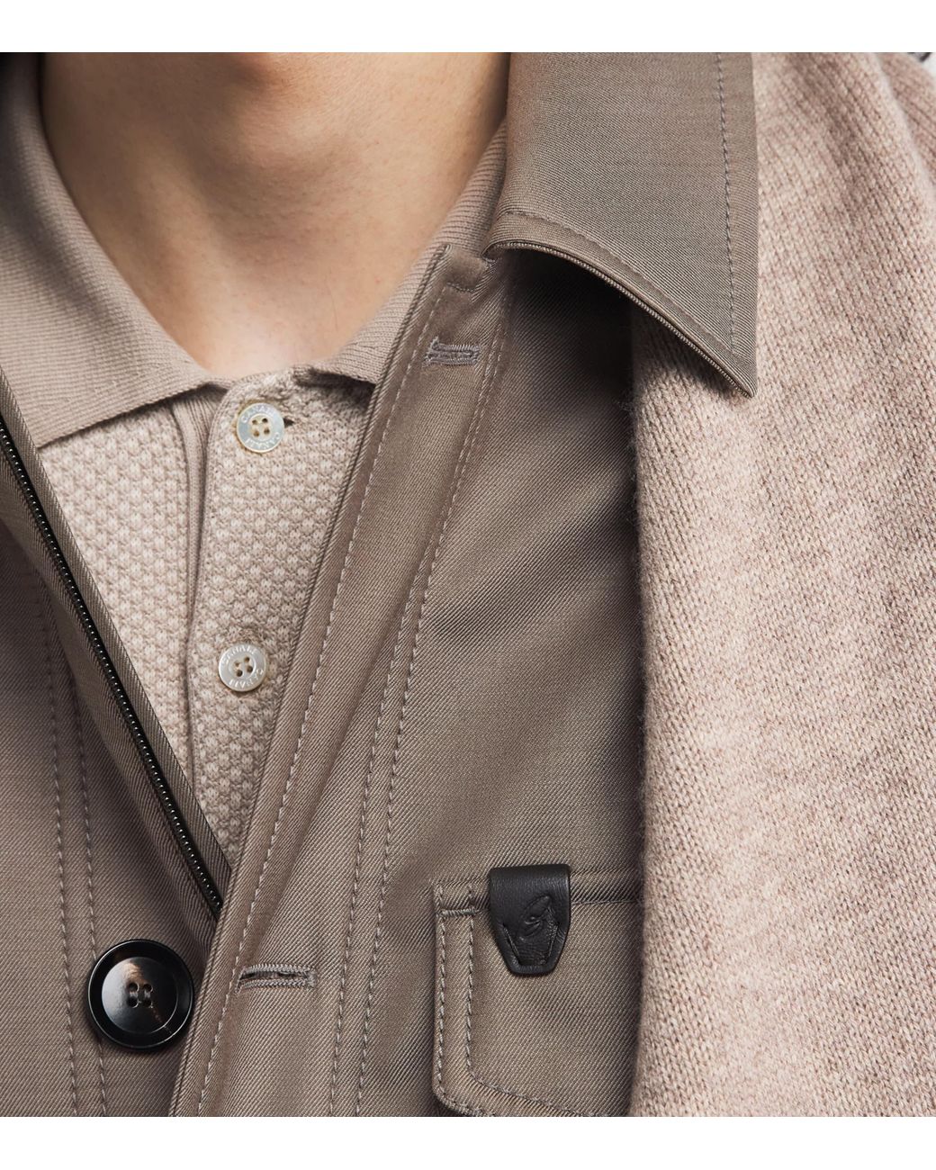 Brioni Brown Wool Padded Field Jacket for men