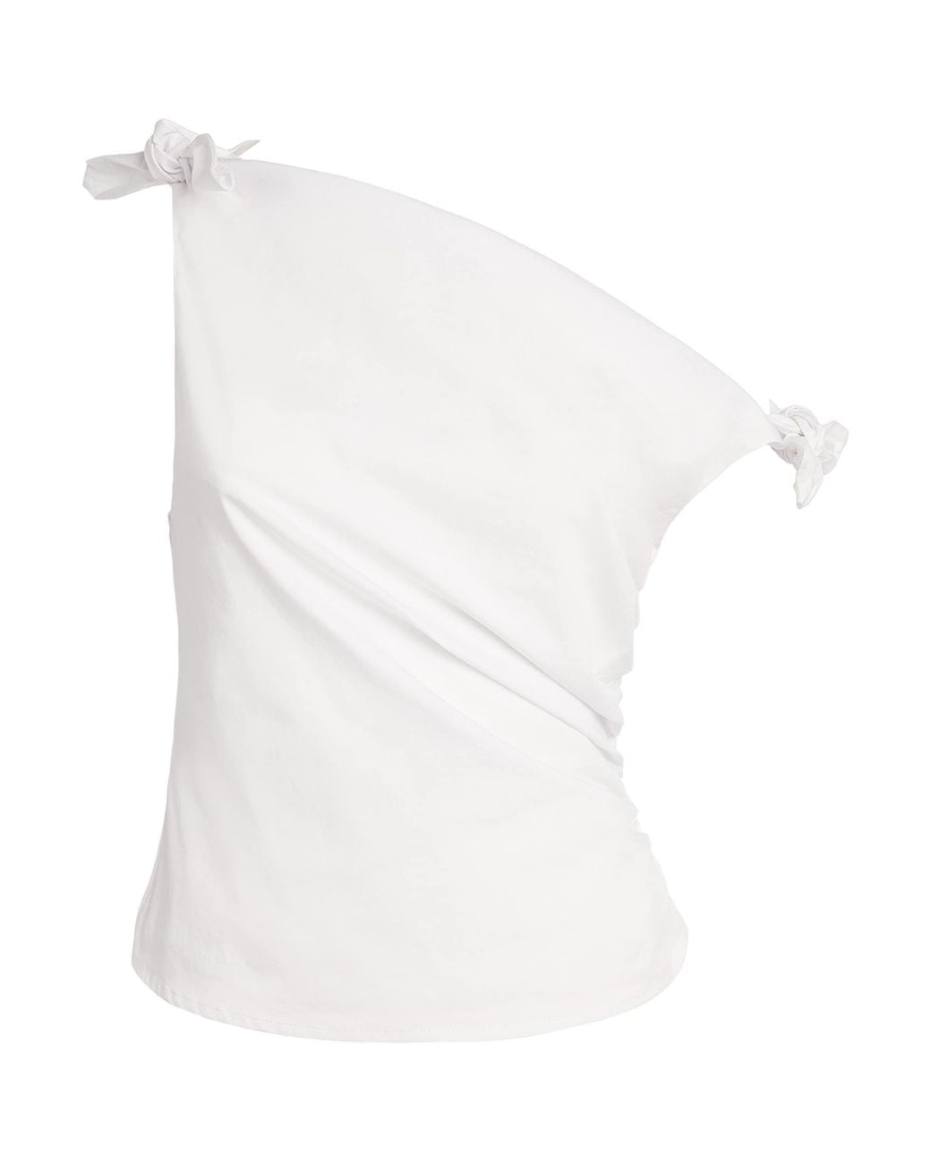 Staud White Bellaria Asymmetric Top