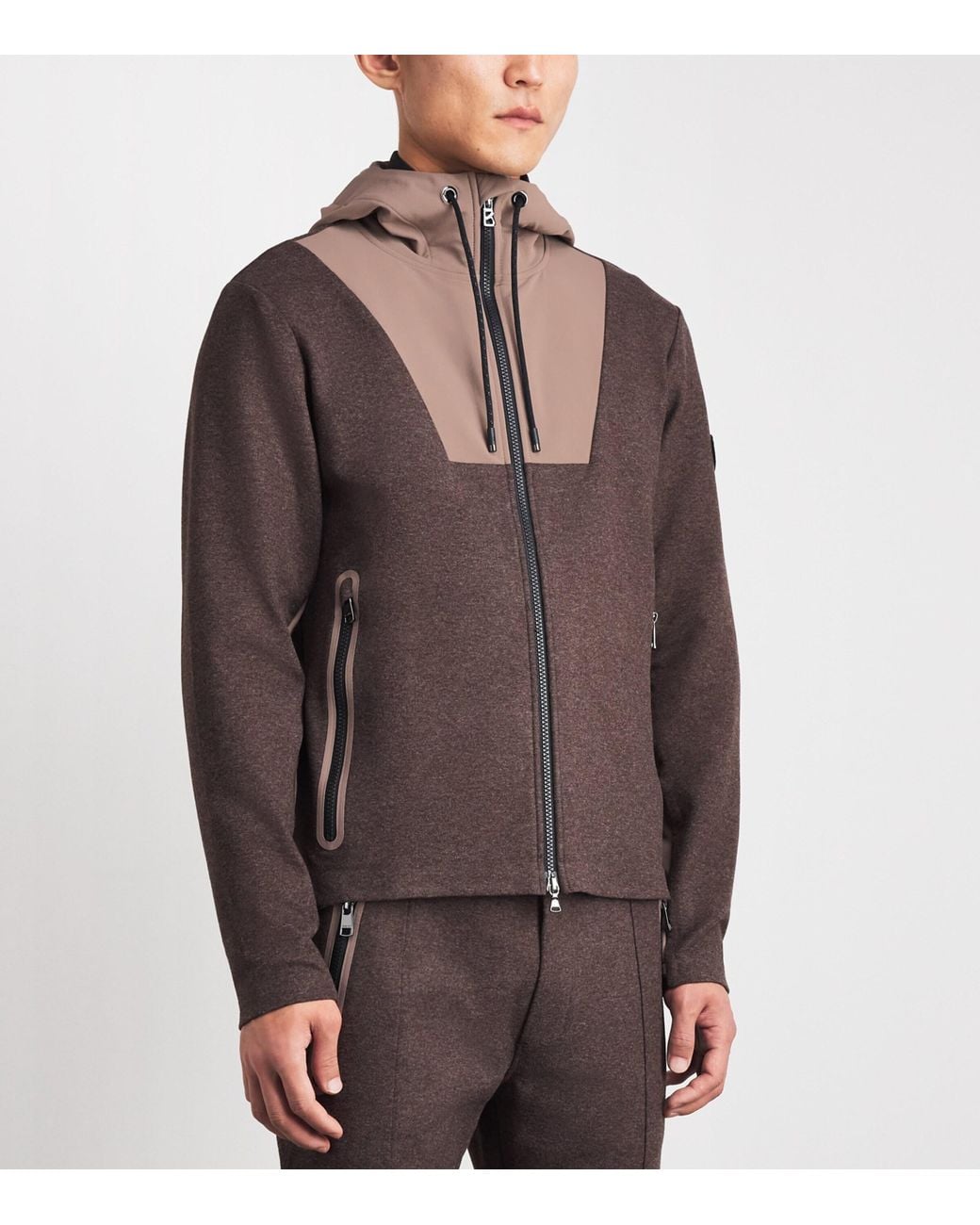 Bogner Brown Zip-Up Jannis Hoodie for men