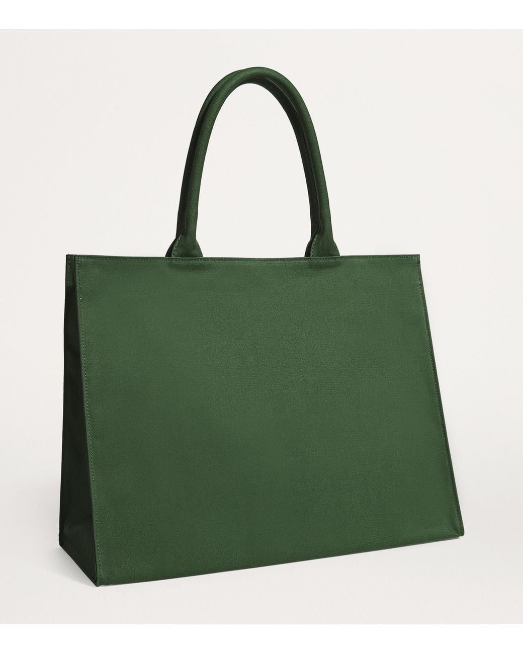 Harrods Green Large Cotton Logo Tote Bag