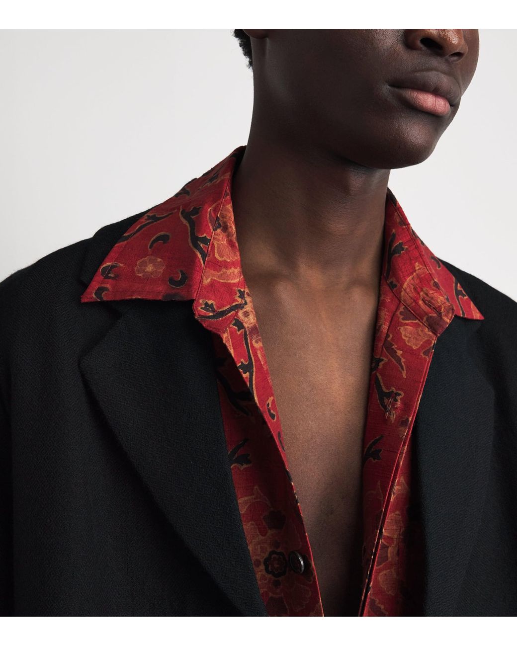 Kartik Research Red Cotton Printed Short-Sleeve Shirt for men