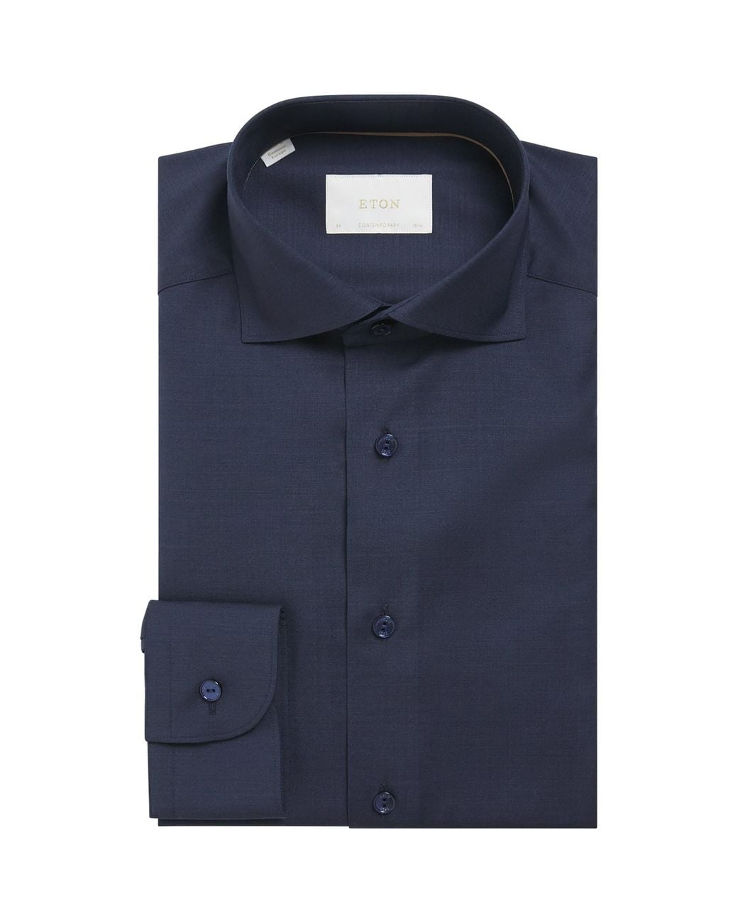 Eton of Sweden Blue Merino Wool Contemporary Fit Shirt for men