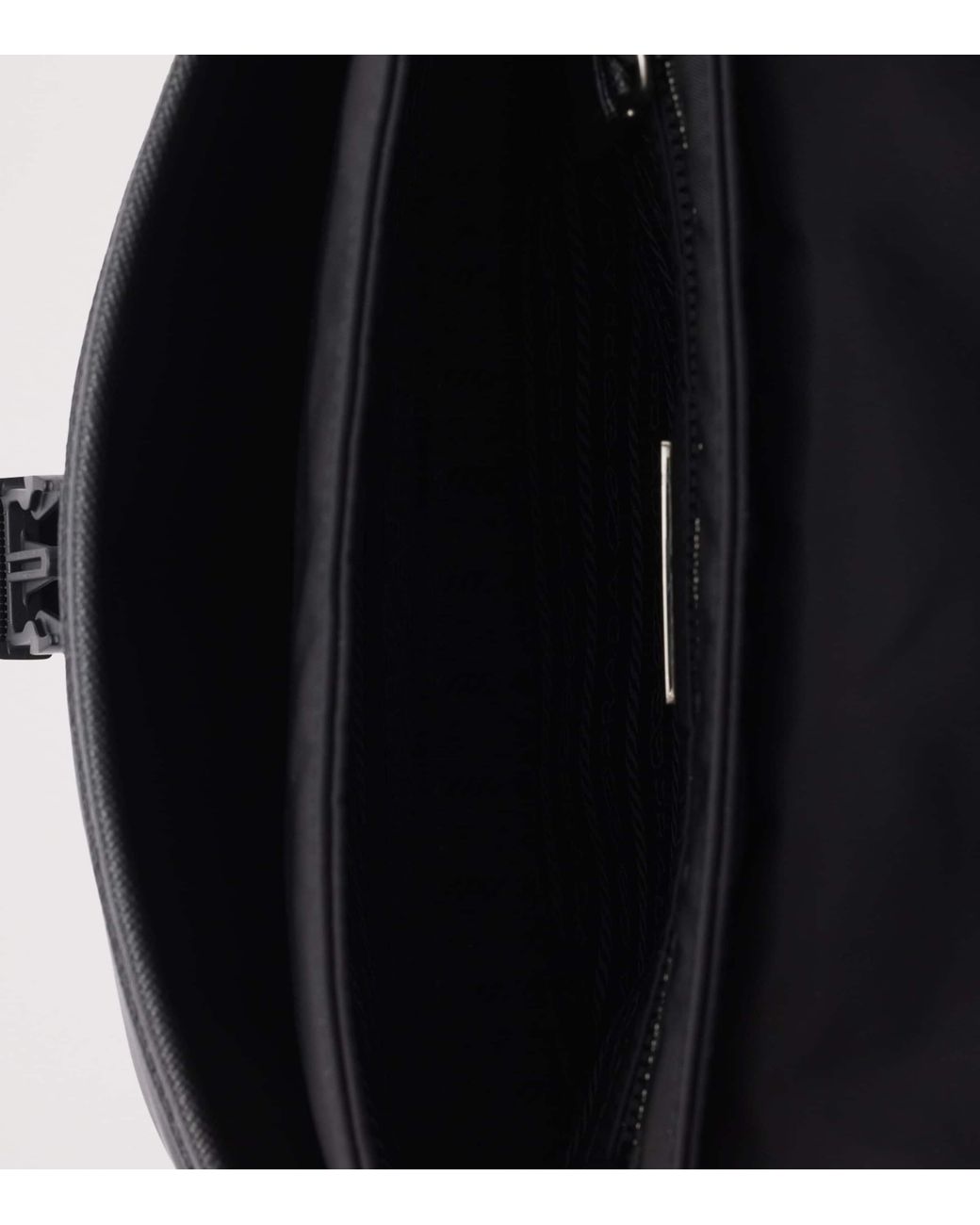 Prada Black Re-Nylon And Leather Messenger Bag for men