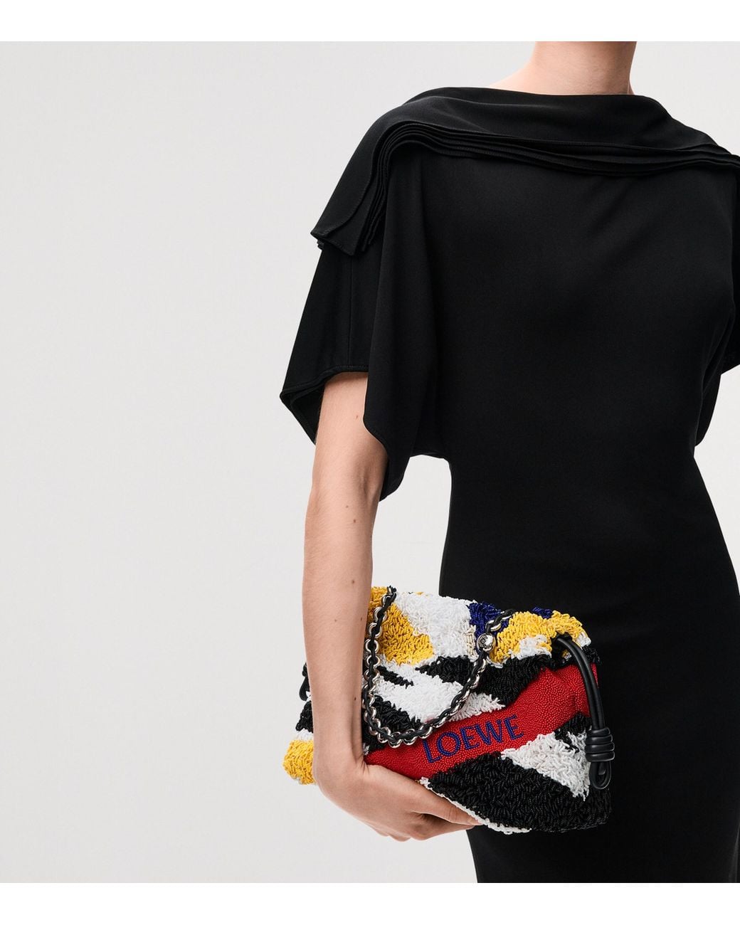 Loewe Blue Medium Bead-Embellished Flamenco Purse