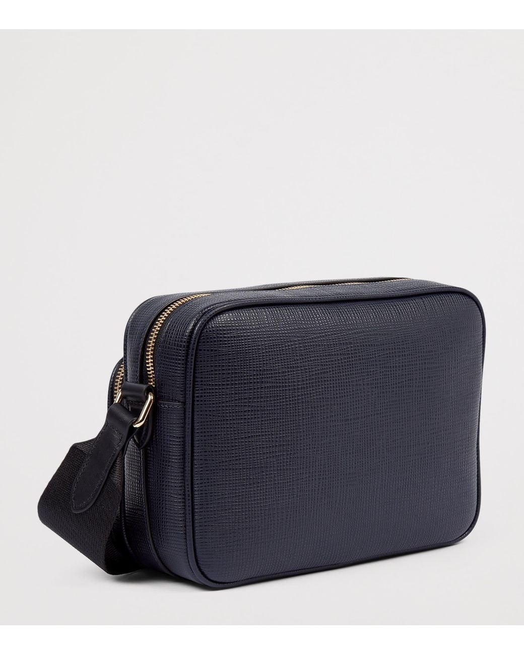 Smythson Blue Leather Panama Cross-Body Bag for men