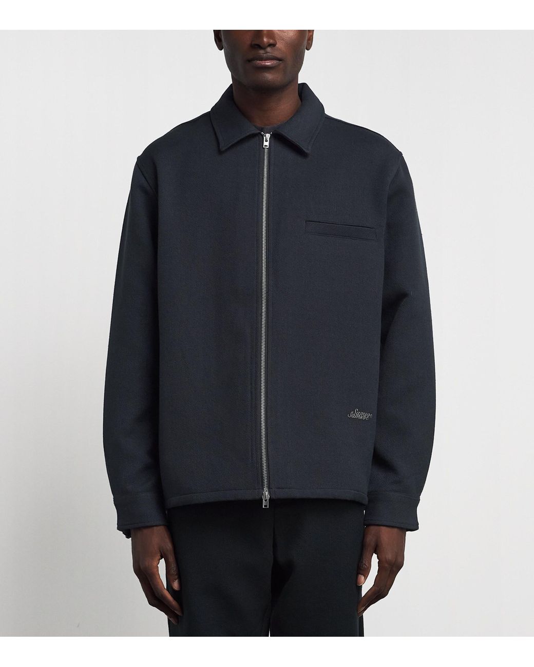 Samsøe & Samsøe Blue Organic Cotton-Blend Sadamon Jacket for men