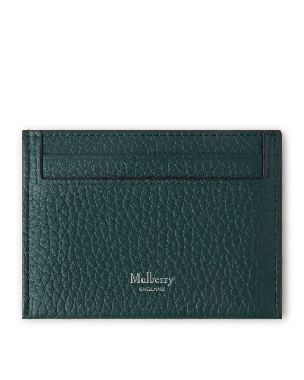 Mulberry Green Leather Card Holder for men