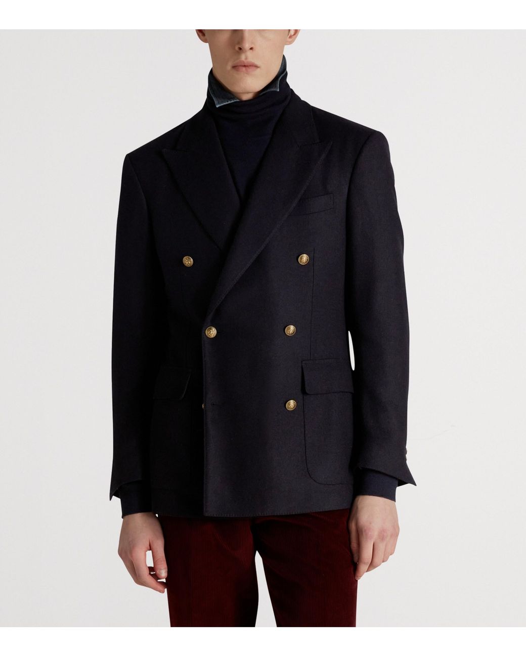 Dunhill Blue Cashmere Bourdon Blazer for men