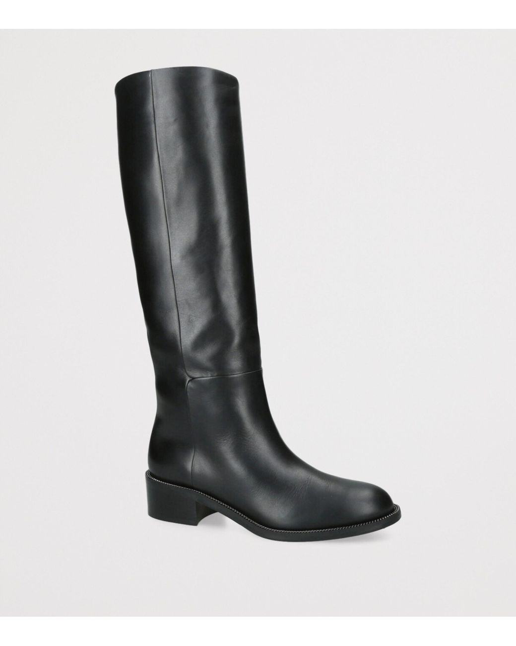 Aquazzura Black Leather Sellier Boots