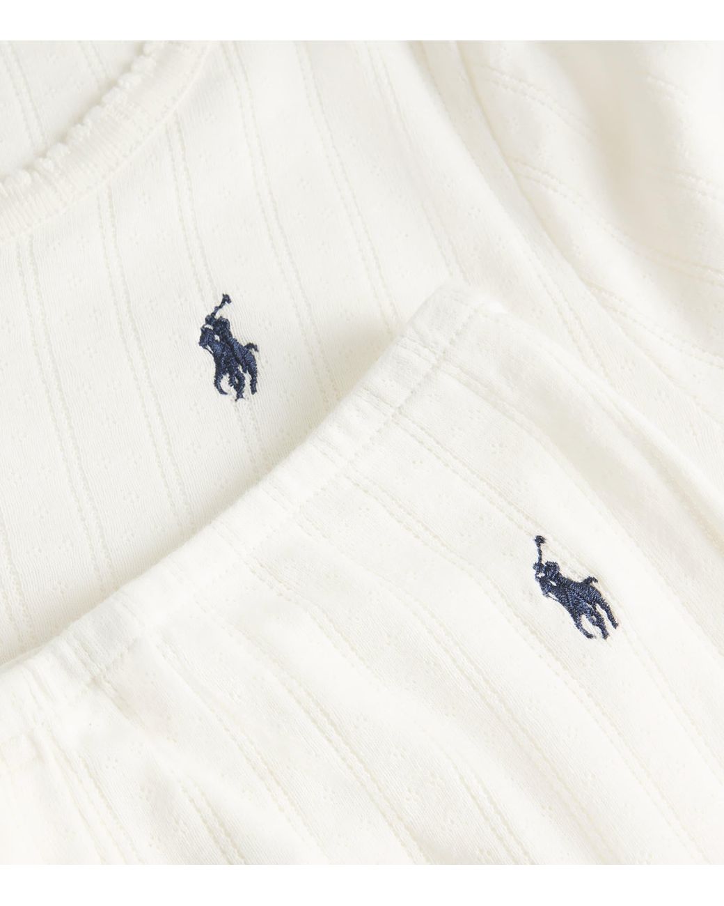 Polo Ralph Lauren White Cotton Henley Pyjama Set