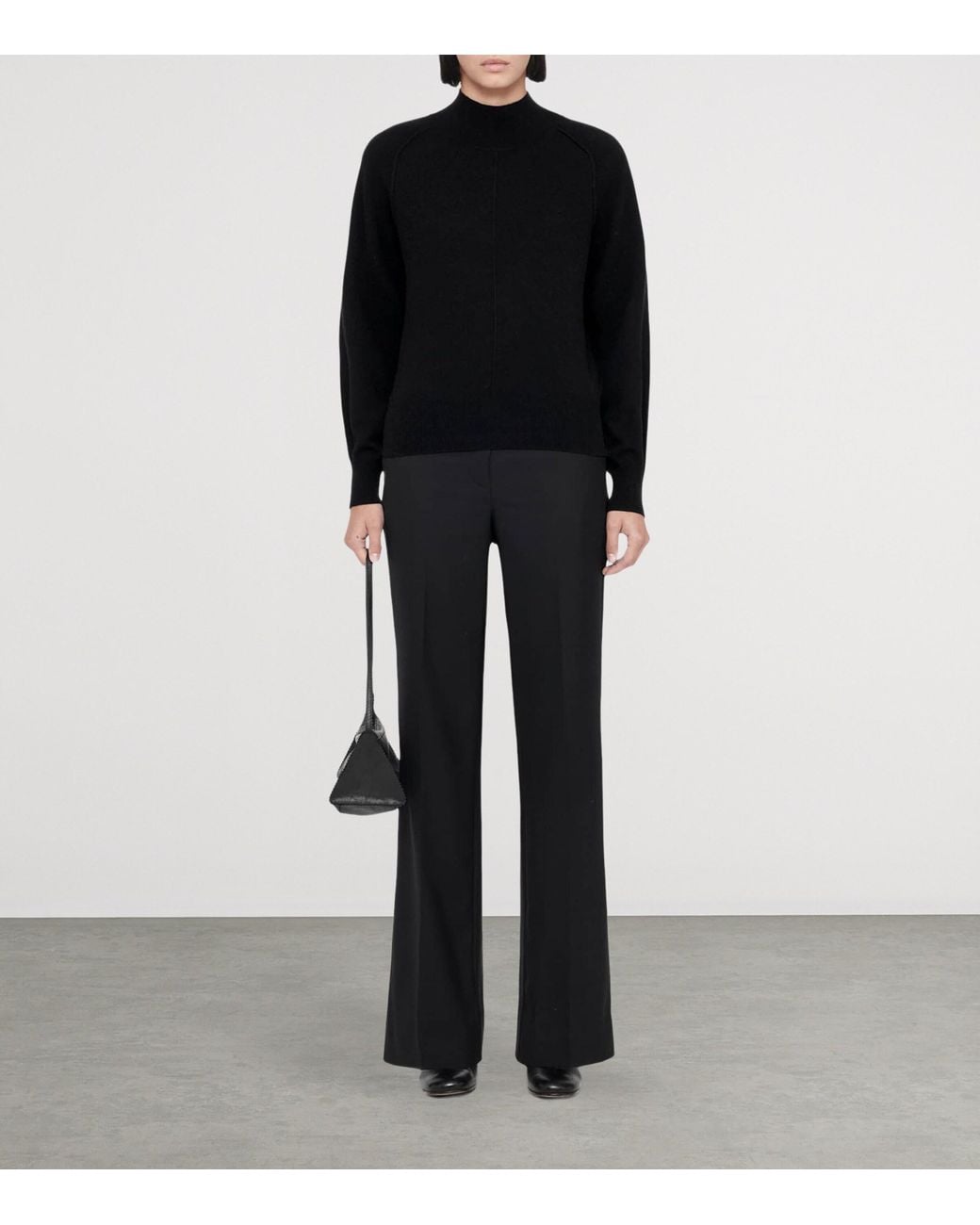 AllSaints Black Cashmere-Wool Fedi Sweater