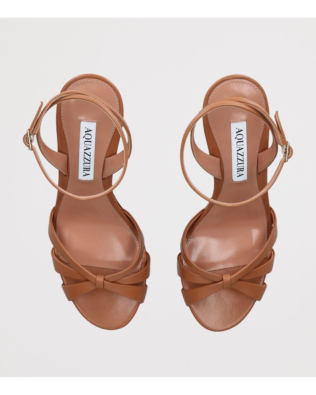 Aquazzura Brown Leather Tati Slingback Sandals 85