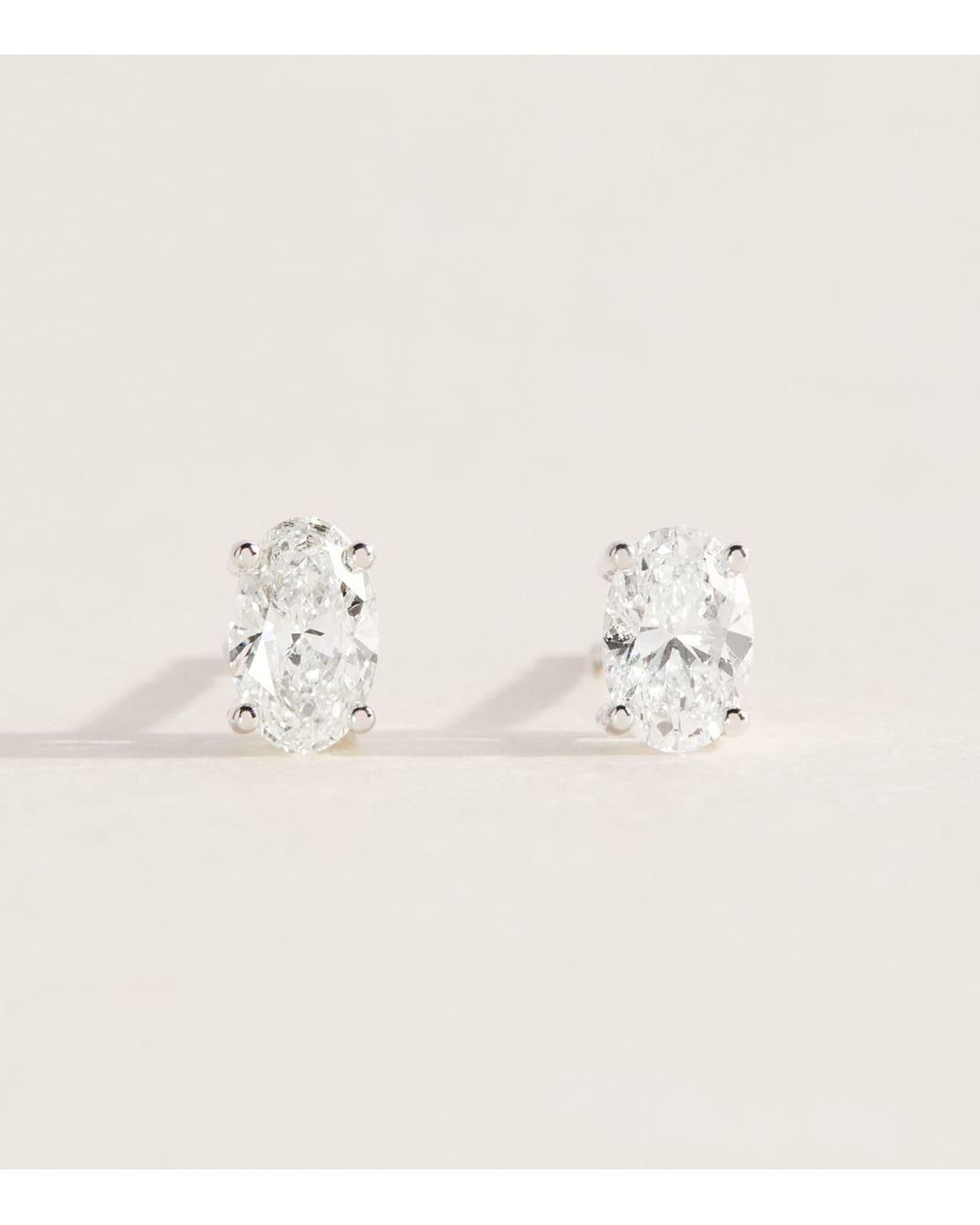 Harrods Natural And Diamond Stud Earrings