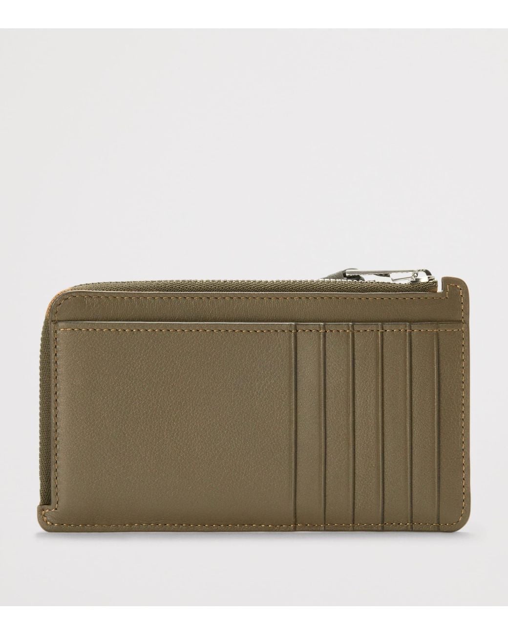 Loewe Green Leather Puzzle Edge Coin Card Holder for men