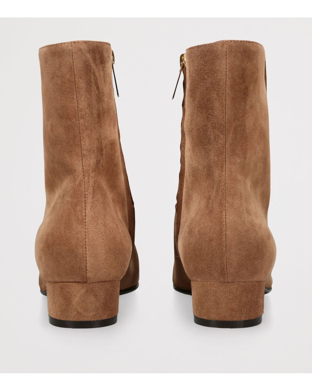 Herbert Levine Brown Suede Shadow Ban Ankle Boots 30
