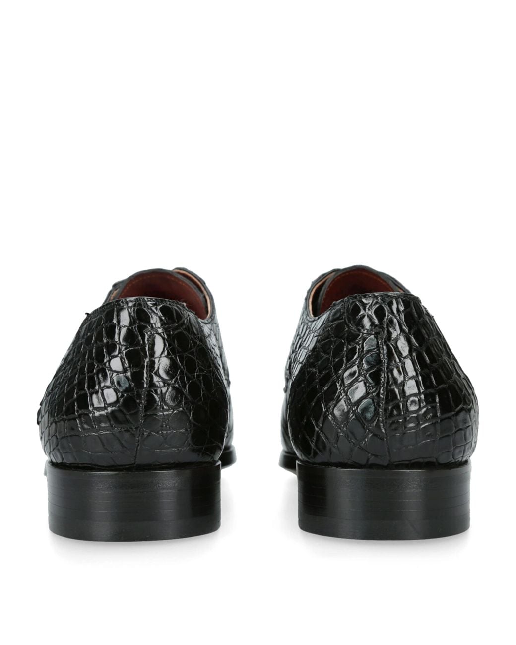 Magnanni Shoes Black Crocodile Leather Oxford Shoes for men