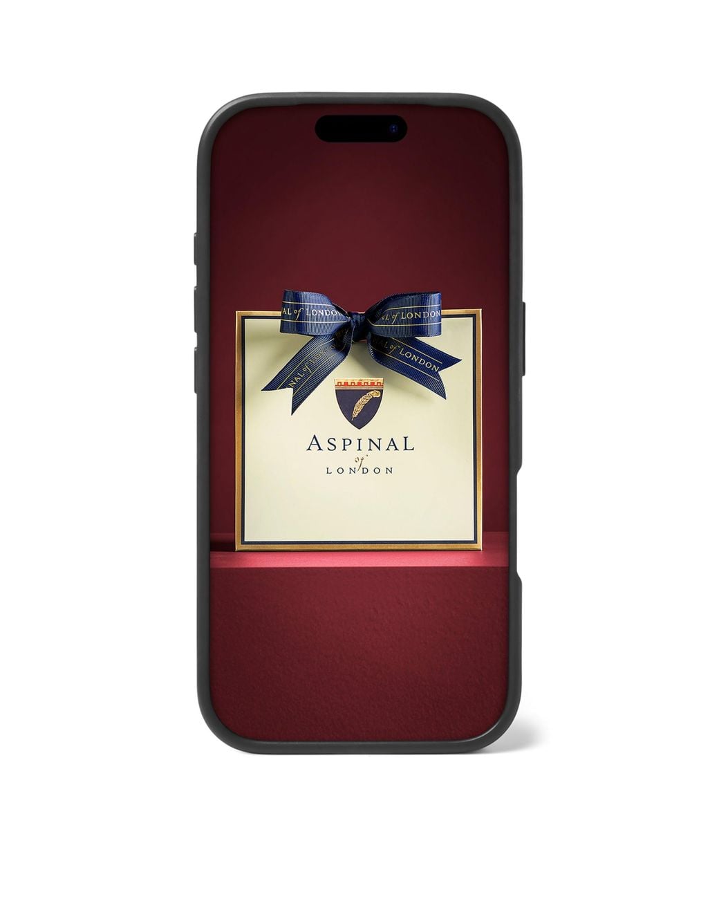 Aspinal Black Grained Leather Iphone 17 Pro Case