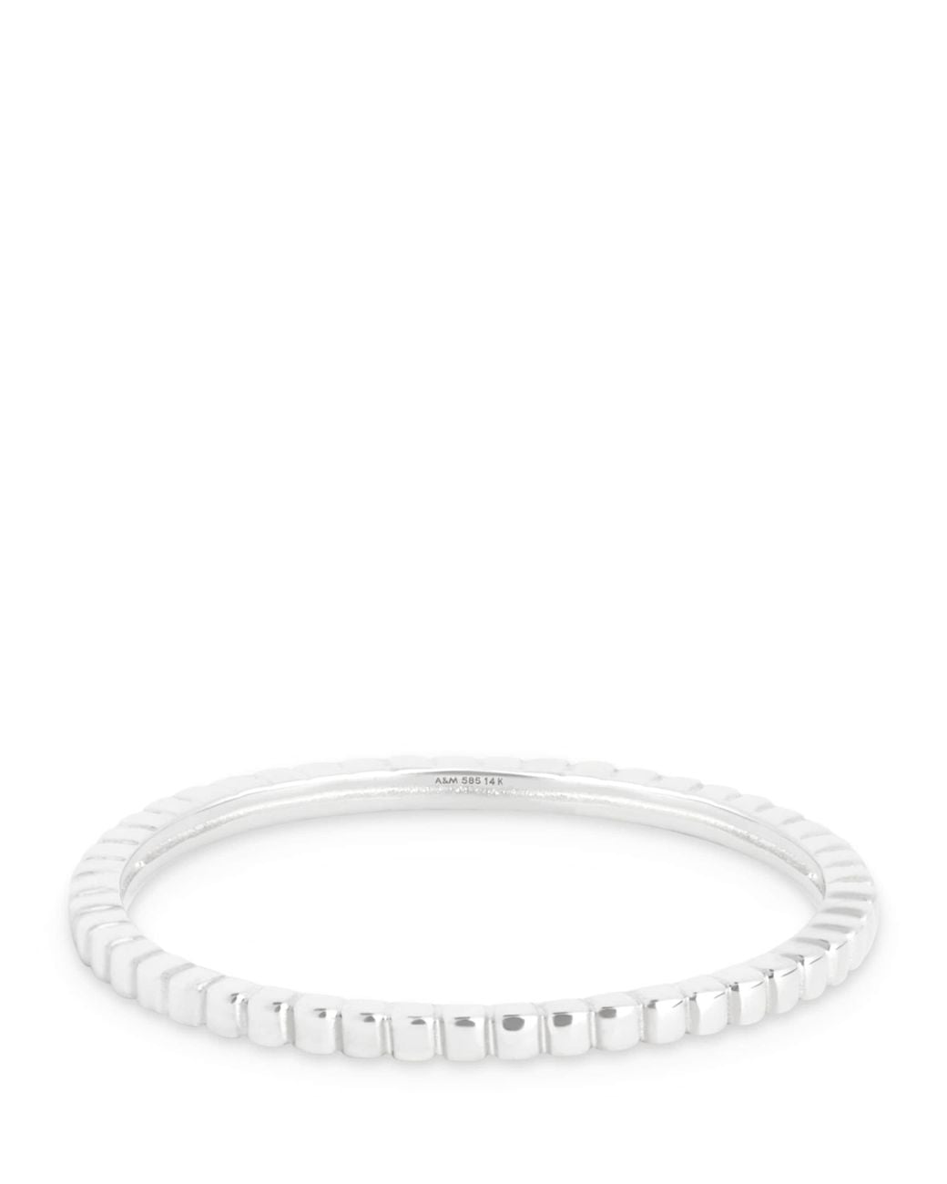 Astrid & Miyu White Ridged Band Ring